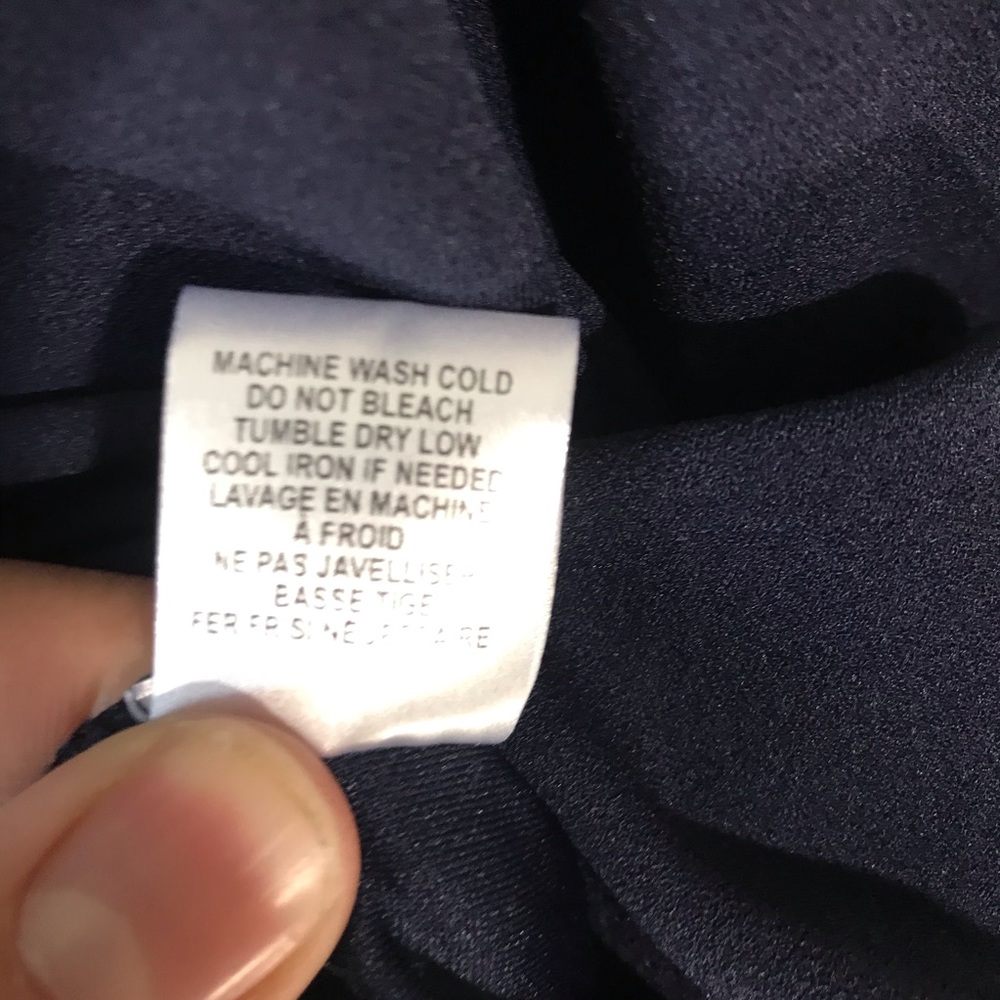 The Vanity Room Navy Crepe Ruffle Sleeveless Dress - Picture 6 of 7